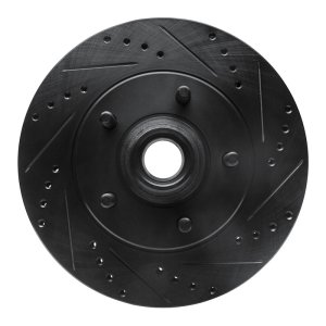 Ford F-150 Brake Rotor (1) - Front Right - R1 Concepts - Drilled & Slotted - Black - `00-`04